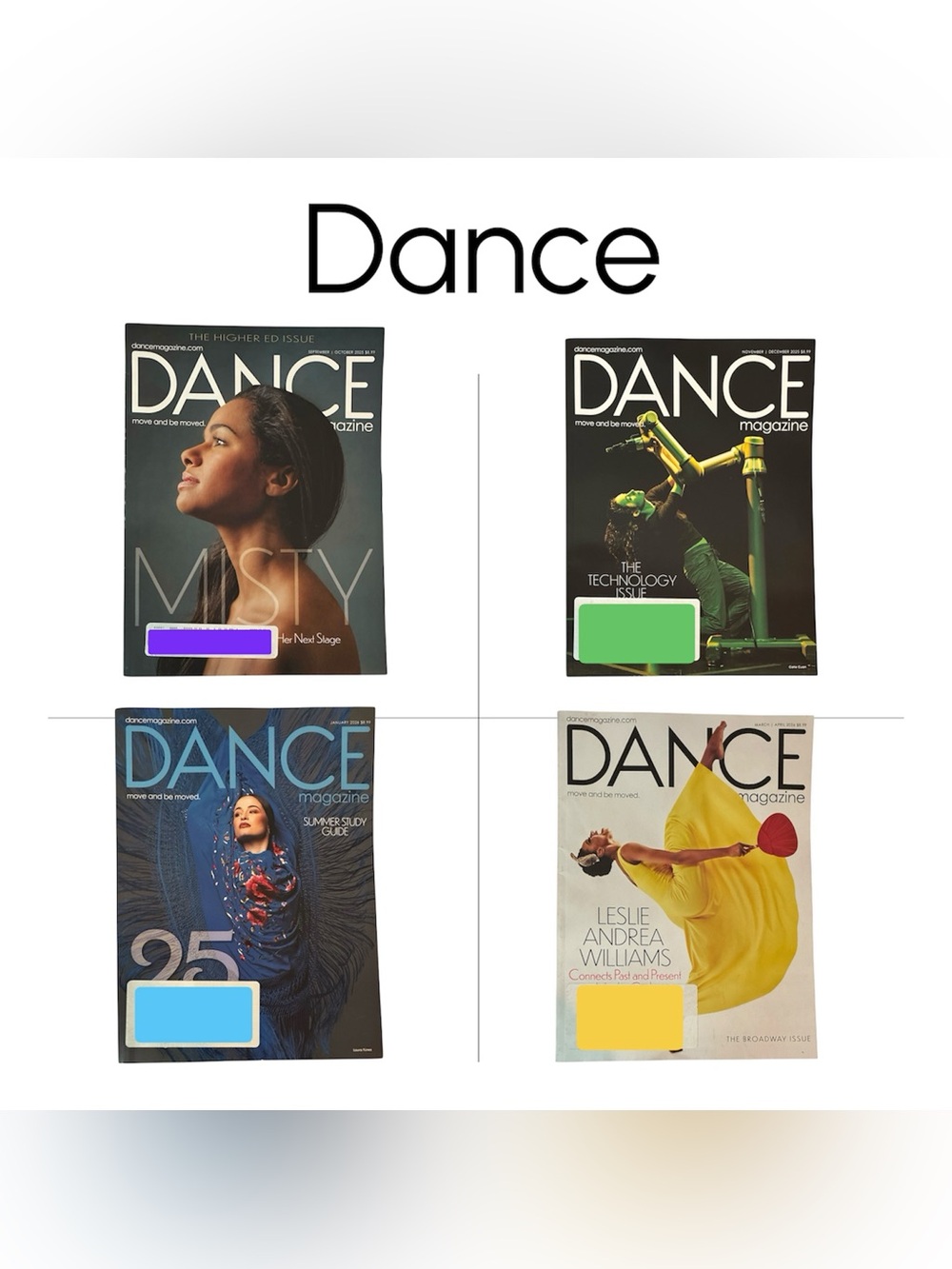 Lot of 4 Dance Magazine September November 2025 January March 2026
